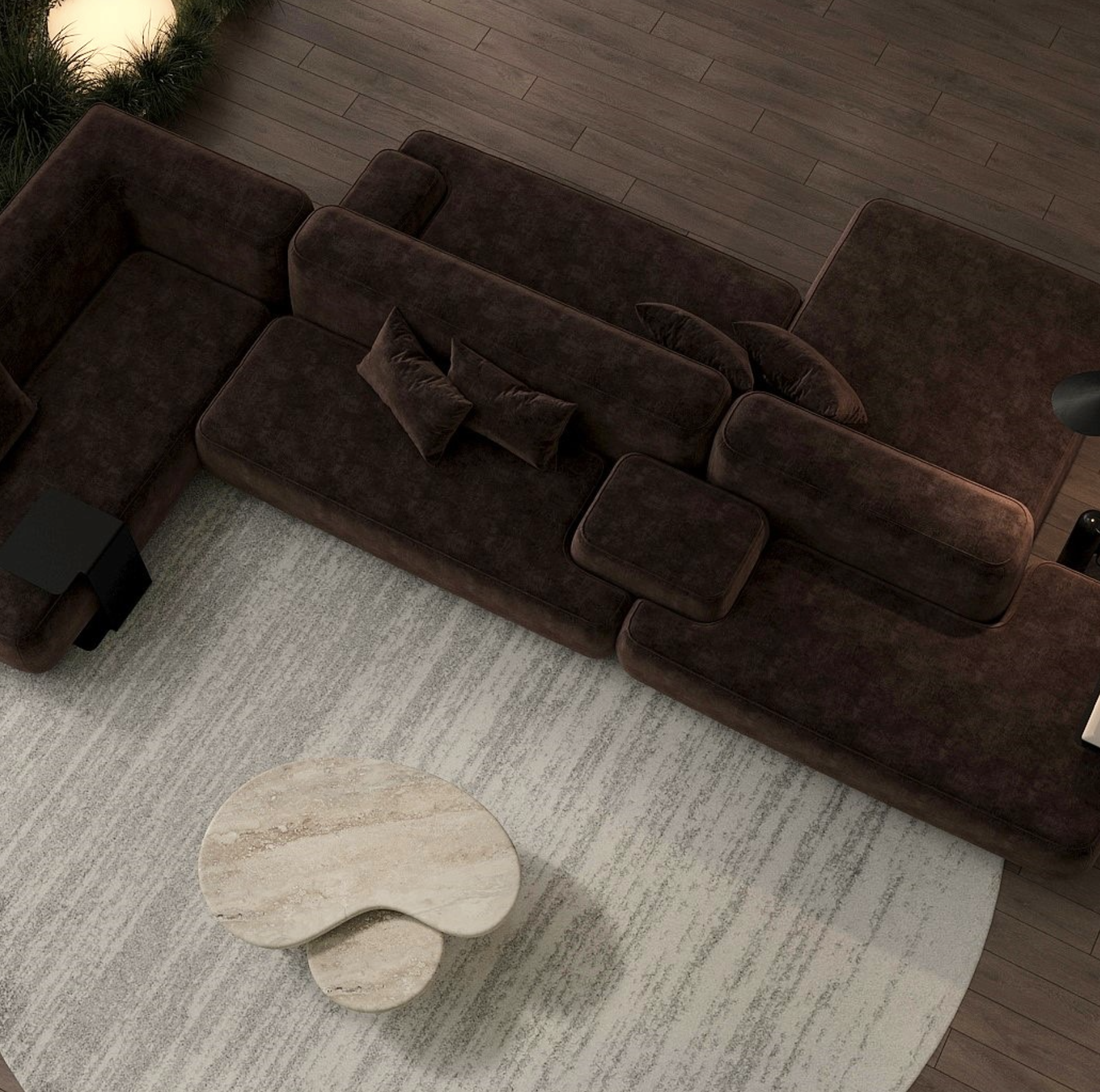 PUDDLE - TRAVERTINE par Anna Karlin