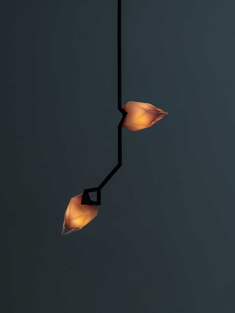 SEED DOUBLE PENDANT par Bec Brittain