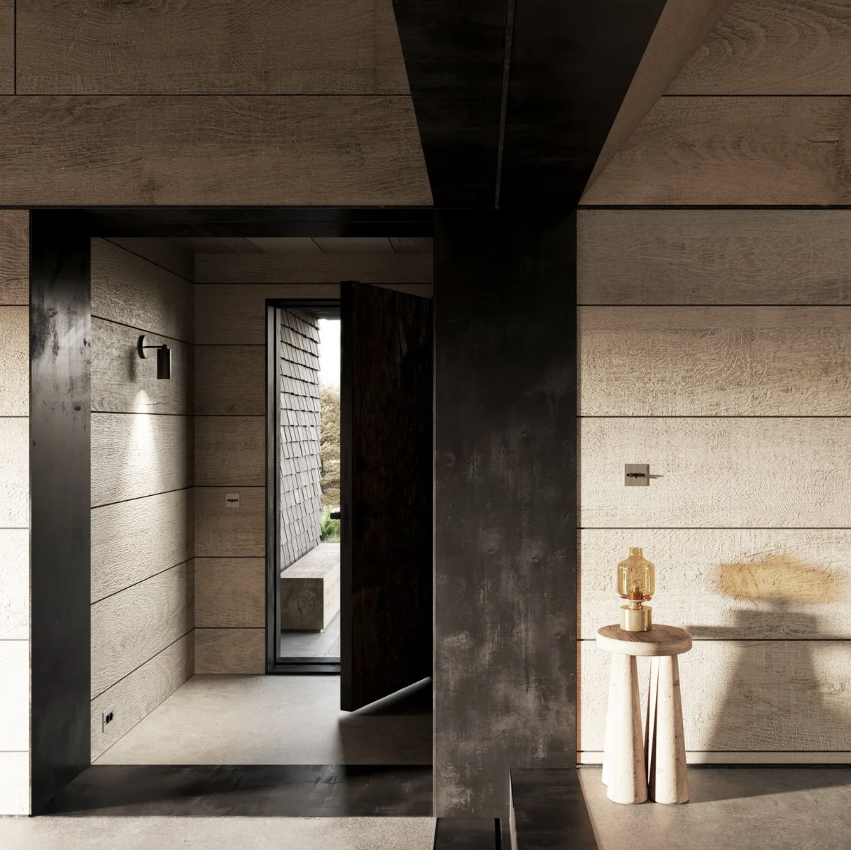 PILLAR SIDE TABLE par Ben & Aja Blanc