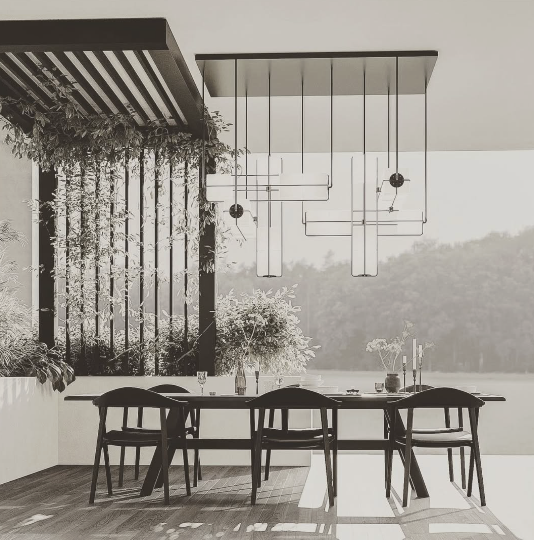 ALICE WIDE CHANDELIER par De Troupe