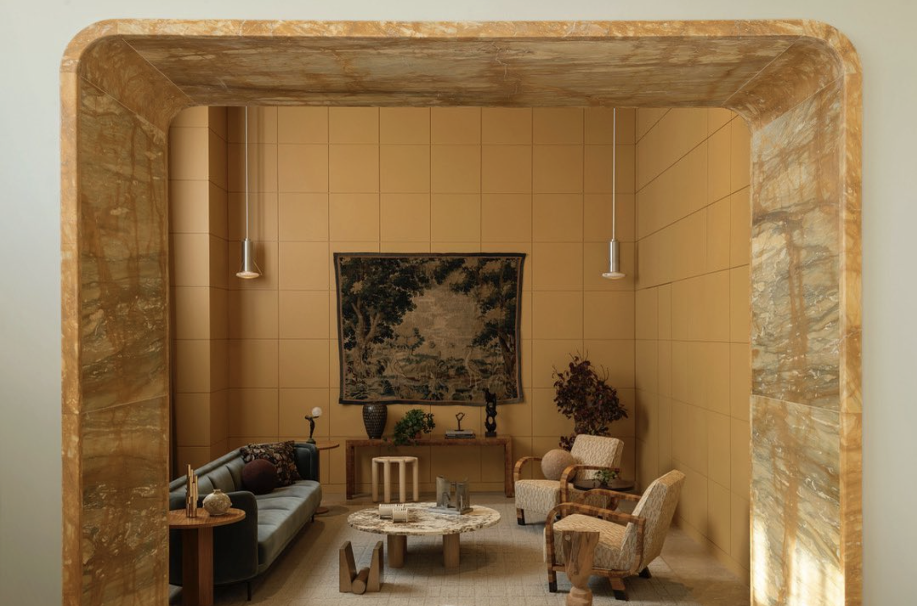 COLUMN COFFEE TABLE - ROUND / SOLID STONE par Fort Standard