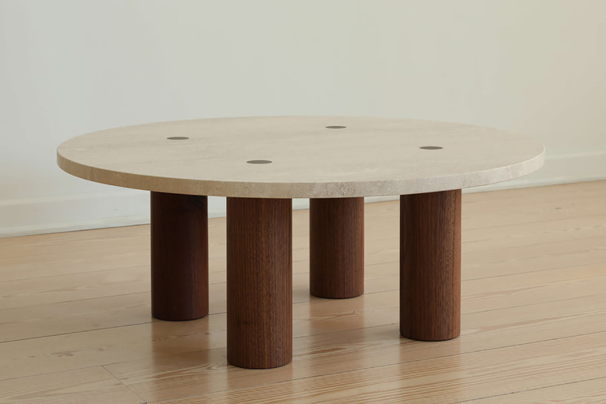 COLUMN COFFEE TABLE - ROUND/STONE par Fort Standard