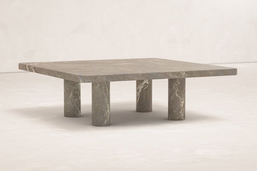 COLUMN COFFEE TABLE - SQUARE & RECTANGLE/ SOLID STONE par Fort Standard