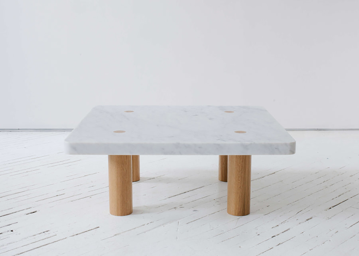 COLUMN COFFEE TABLE - SQUARE & RECTANGLE/ STONE par Fort Standard