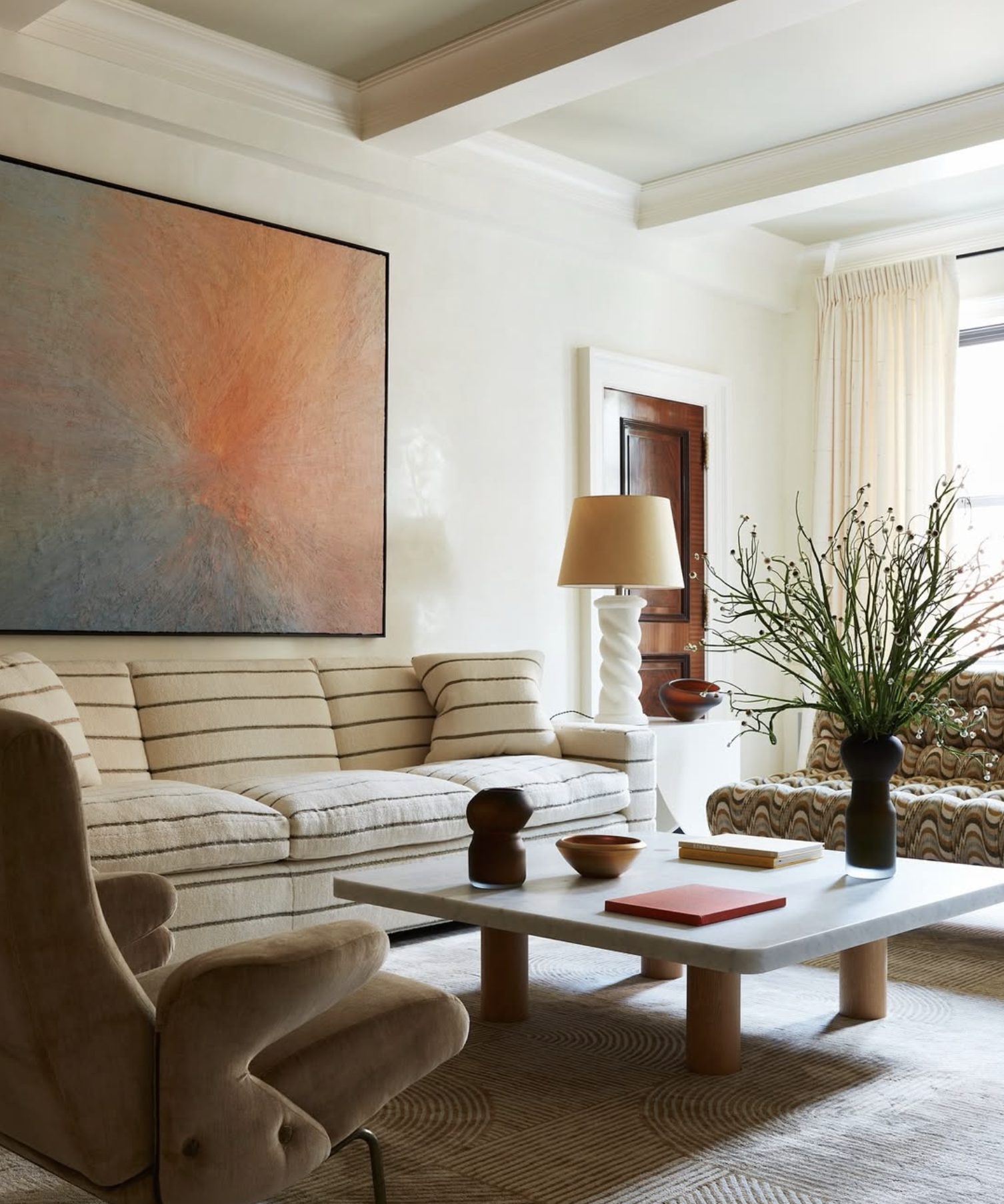 COLUMN COFFEE TABLE - SQUARE & RECTANGLE / STONE par Fort Standard