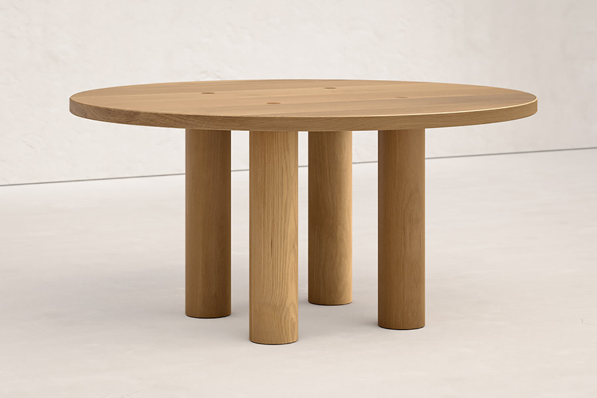 COLUMN DINING TABLE - CENTRAL LEG/ ROUND par Fort Standard