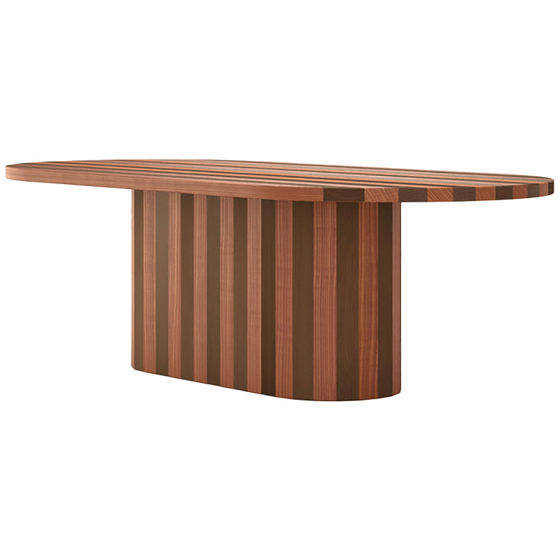 COOPERAGE DINING TABLE - PEDESTAL / RACETRACK par Fort Standard