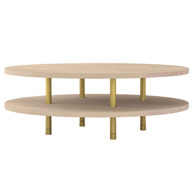 STRATA COFFEE TABLE - TWO TIER / ROUND / WOOD par Fort Standard