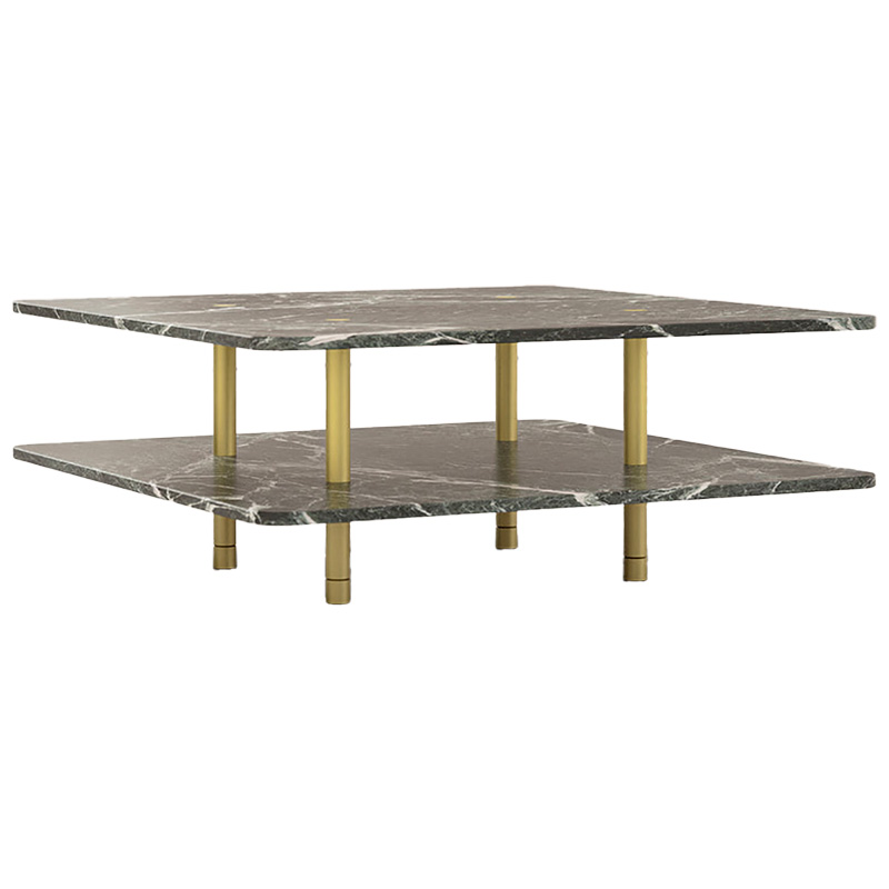 STRATA COFFEE TABLE - TWO TIER/SQUARE/STONE par Fort Standard