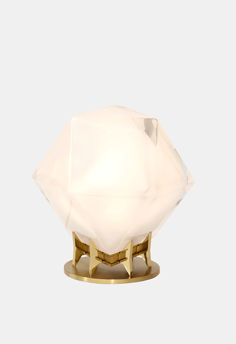 WELLES DOUBLE BLOWN GLASS DESK LAMP par Gabriel Scott