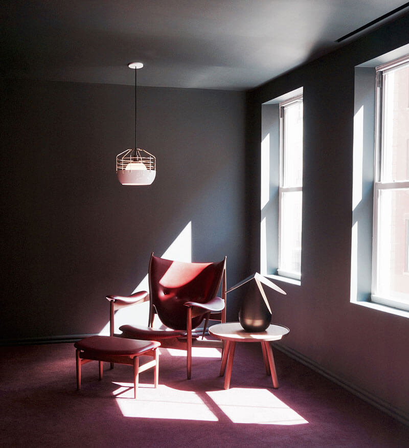 CHIEFTAIN FOOTSTOOL par Finn juhl