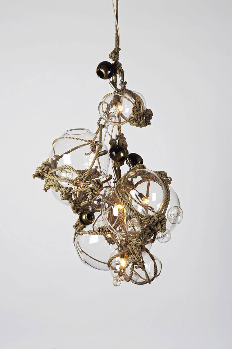 KNOTTY BUBBLES CHANDELIER 3Lg 2Sm par Roll & Hill