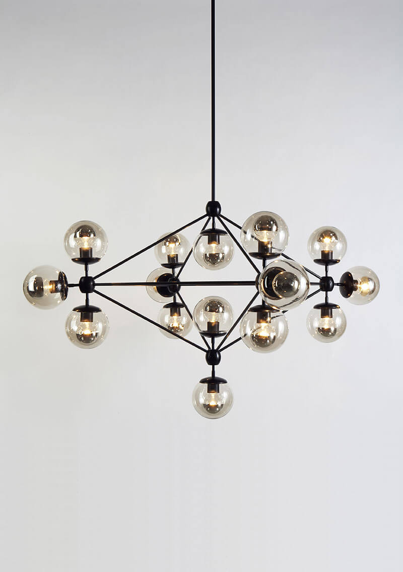 MODO CHANDELIER 15 GLOBES par Roll & Hill