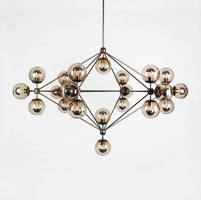 MODO CHANDELIER 21 GLOBES par Roll & Hill