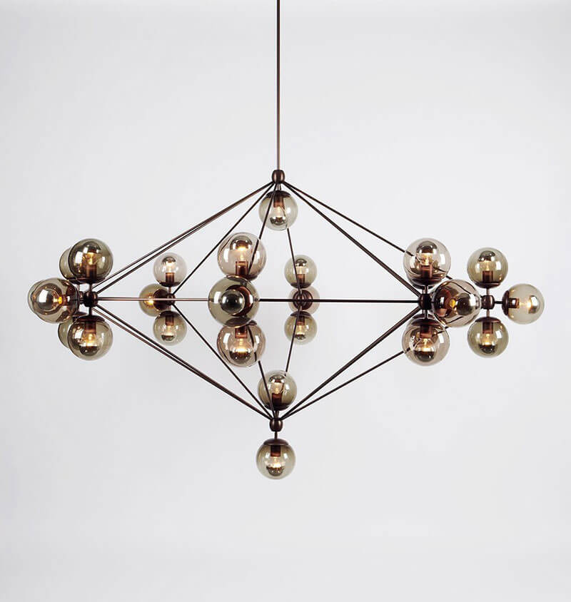 MODO CHANDELIER 27 GLOBES par Roll & Hill