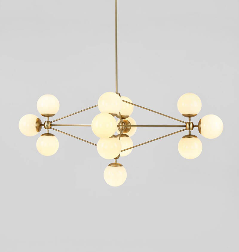 MODO CHANDELIER DIAMANT 13 GLOBES par Roll & Hill