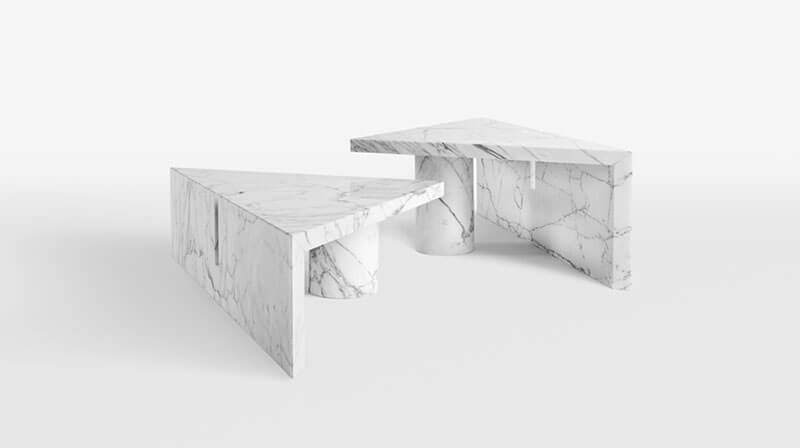 PORTAL COFFEE TABLE MARBLE par Apparatus