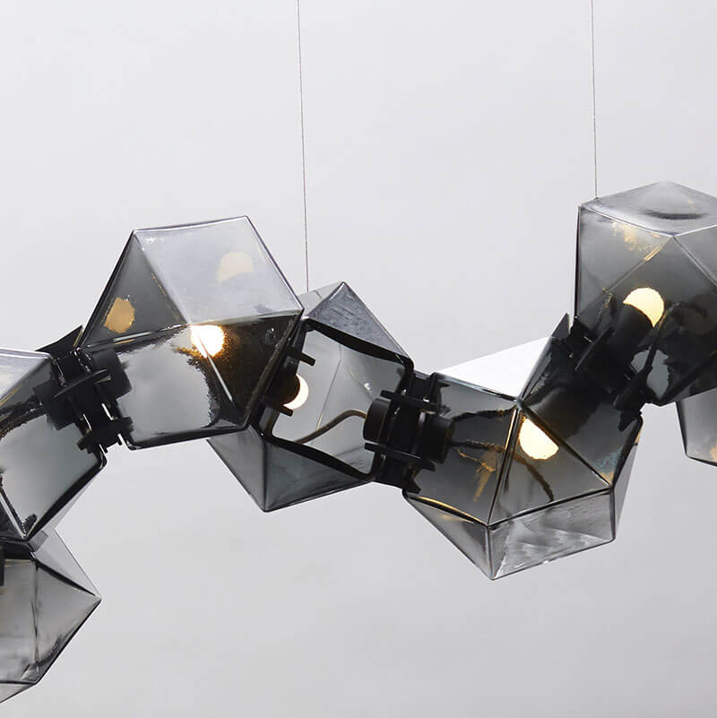 WELLES GLASS LONG CHANDELIER par Gabriel Scott