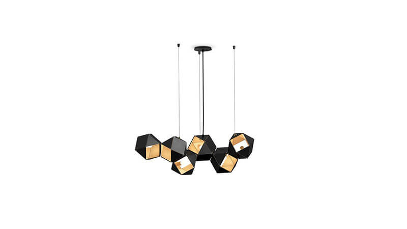 WELLES STEEL LONG CHANDELIER par Gabriel Scott