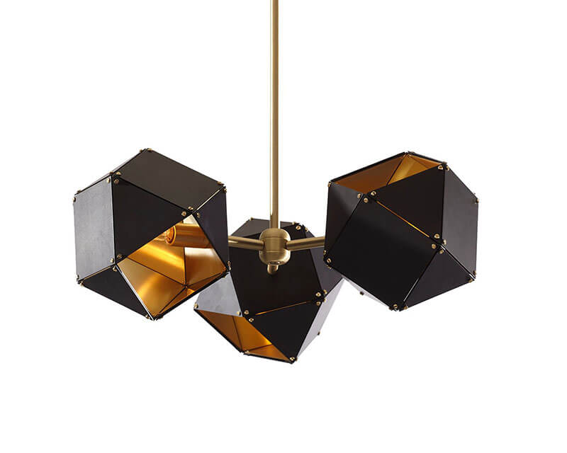 WELLES STEEL 3 SPOKE PENDANT par Gabriel Scott