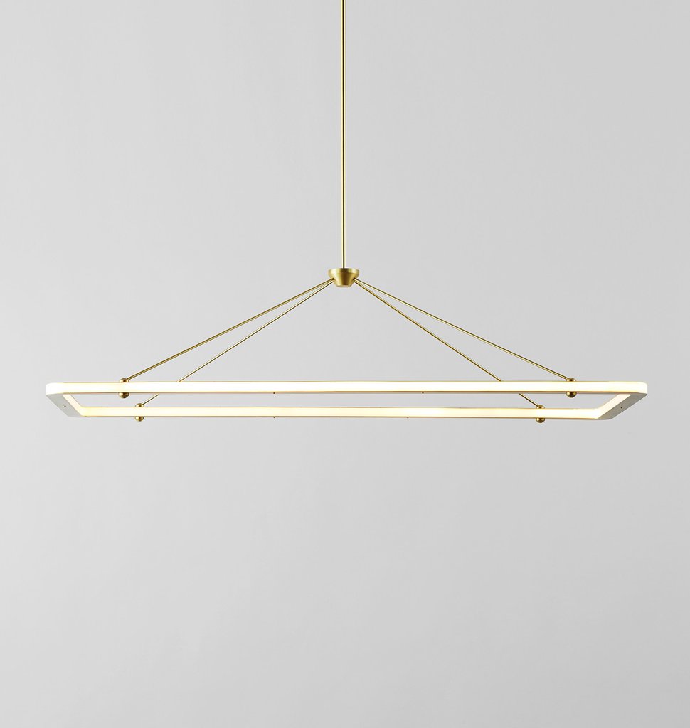 HALO RECTANGLE PENDANT par Roll & Hill