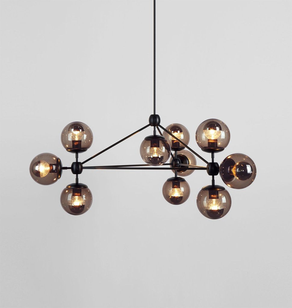 MODO CHANDELIER 10 GLOBES par Roll & Hill