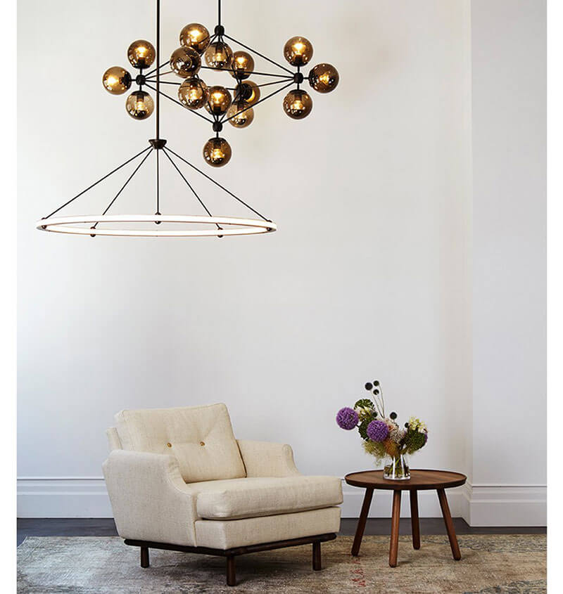 MODO CHANDELIER 15 GLOBES par Roll & Hill