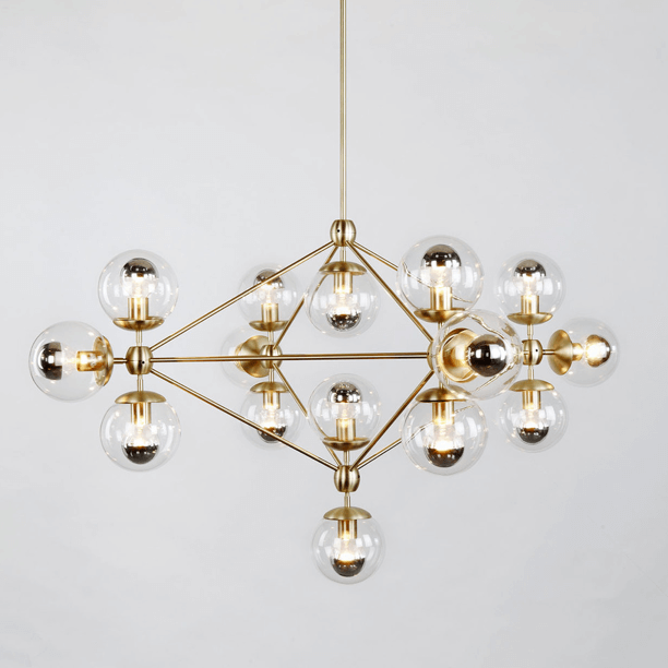 MODO CHANDELIER 15 GLOBES par Roll & Hill