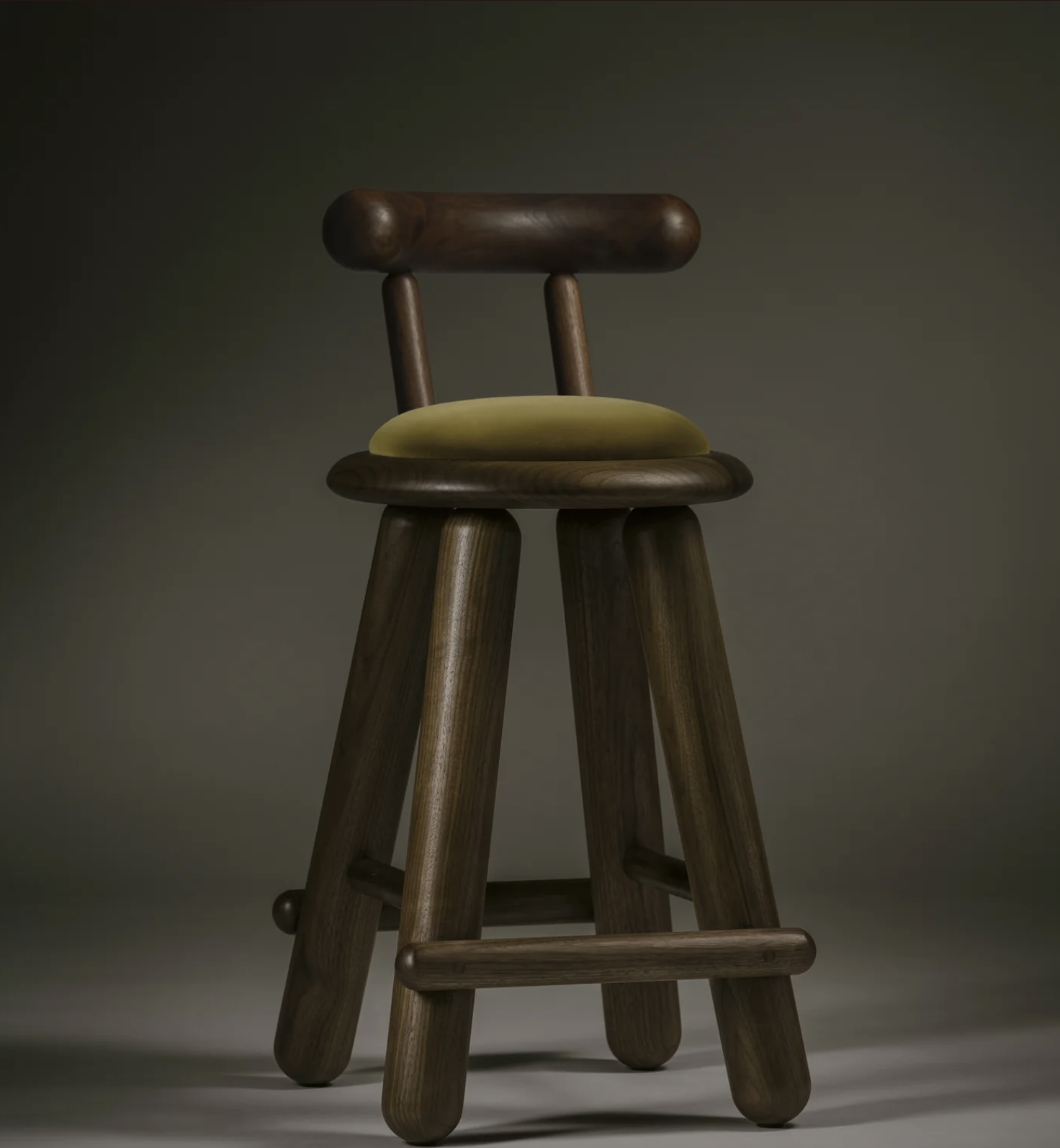 CHECA BAR STOOL WITH BACK par Roll & Hill