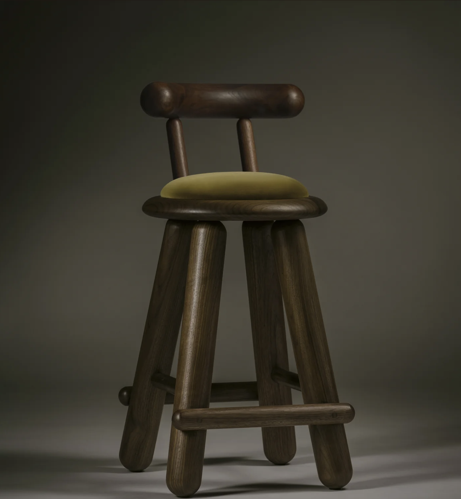 CHECA COUNTER STOOL WITH BACK par Roll & Hill