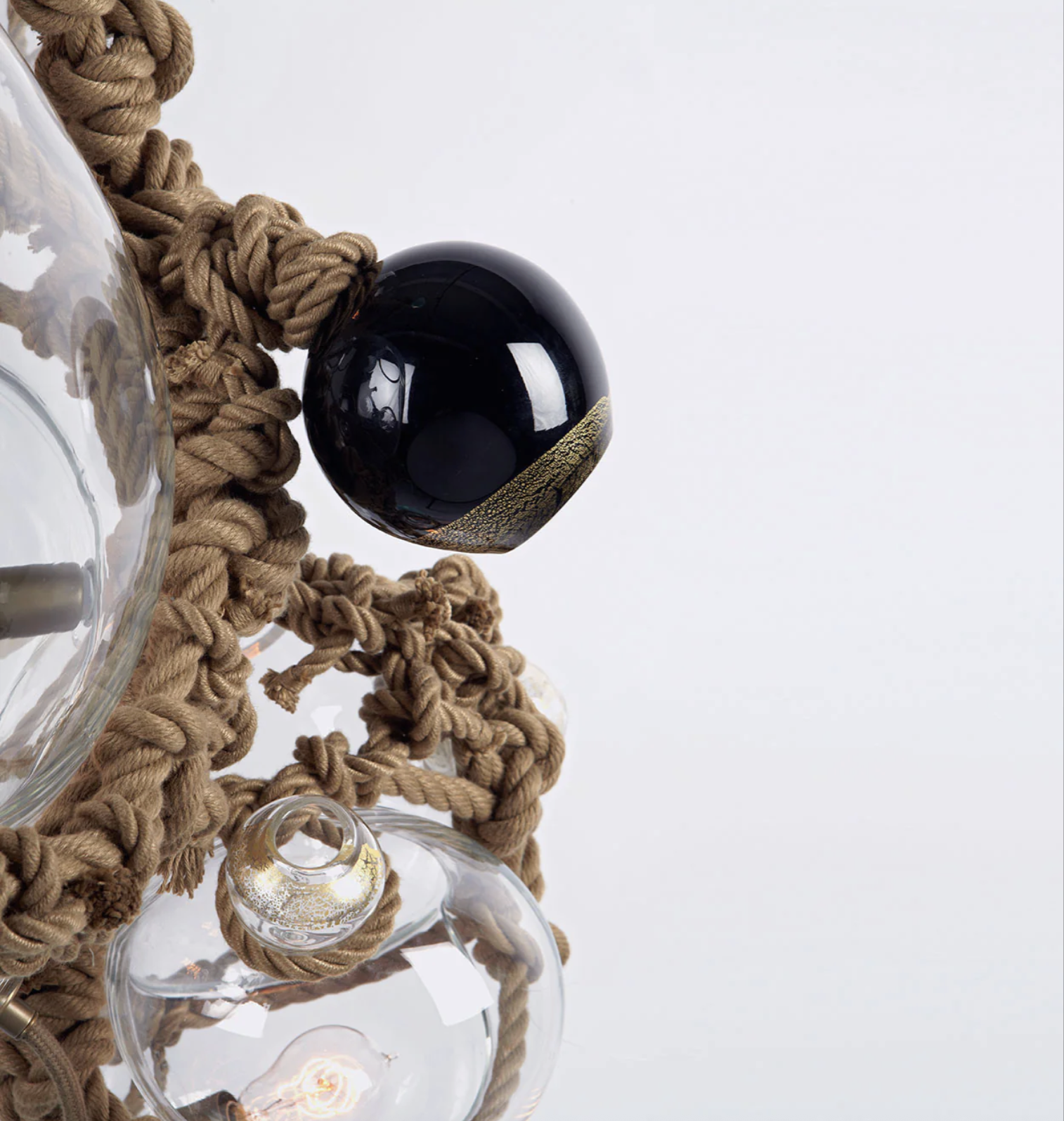 KNOTTY BUBBLES CHANDELIER 1Lg 2Sm par Roll & Hill