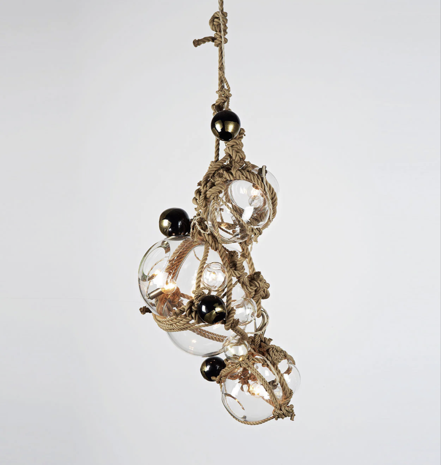 KNOTTY BUBBLES CHANDELIER 1Lg 2Sm par Roll & Hill