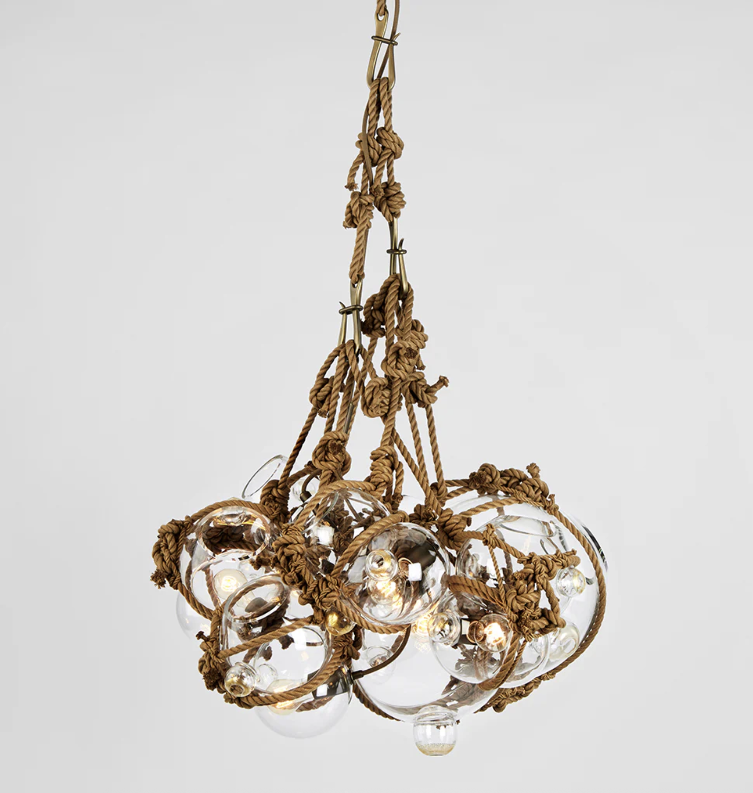 KNOTTY BUBBLES CHANDELIER 1Lg 6 Sm par Roll & Hill