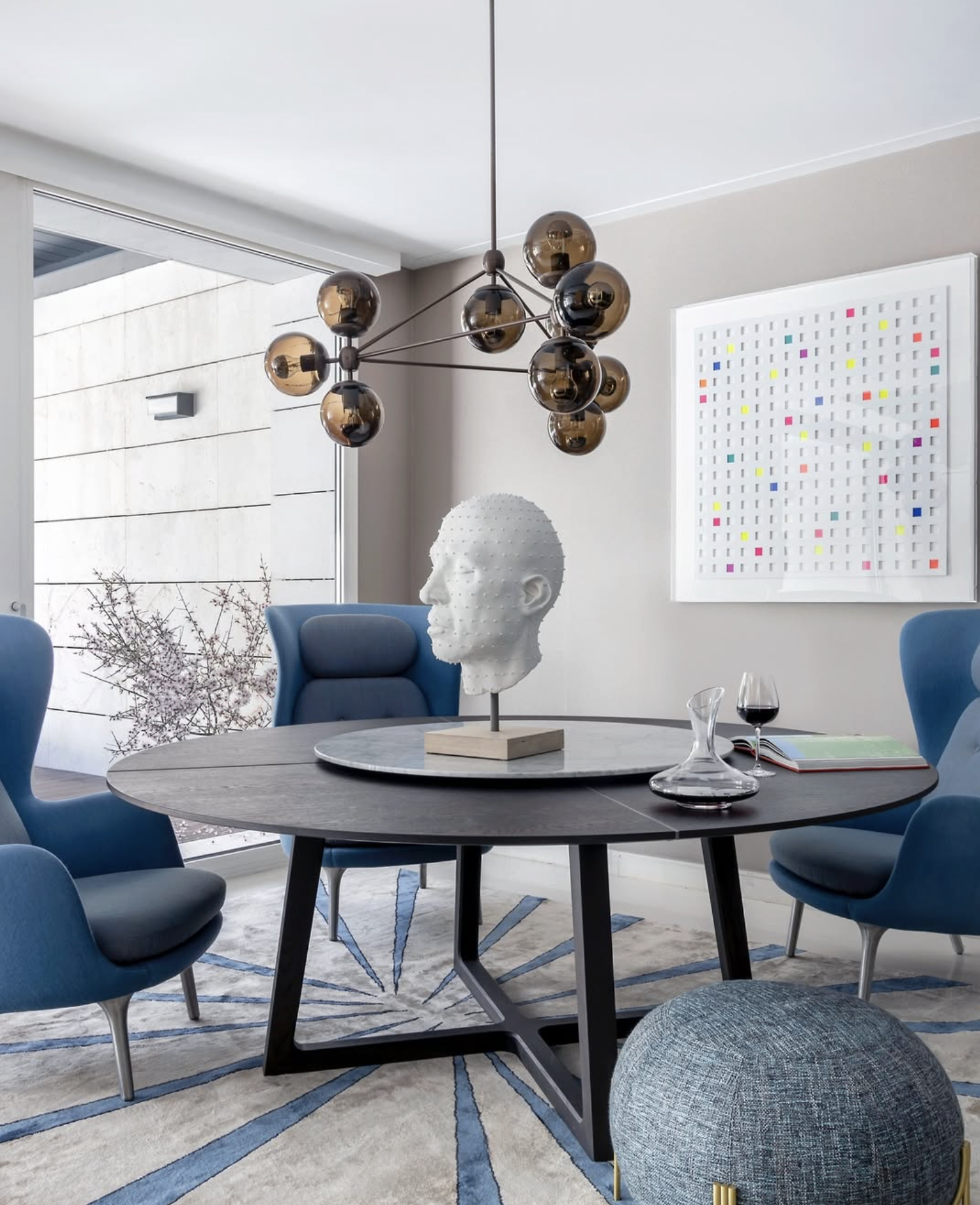 MODO CHANDELIER 10 GLOBES par Roll & Hill