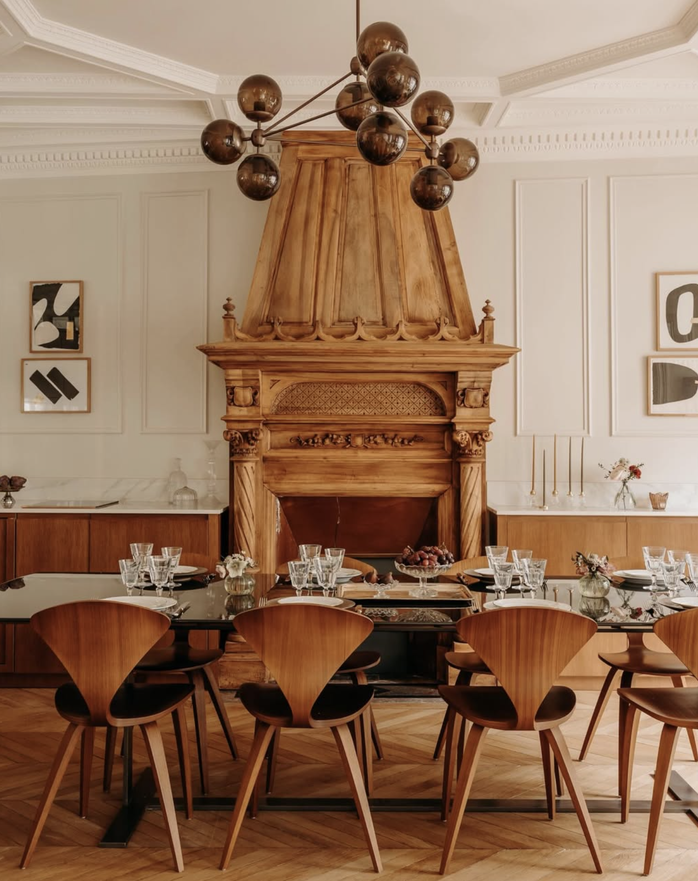 MODO CHANDELIER 10 GLOBES par Roll & Hill