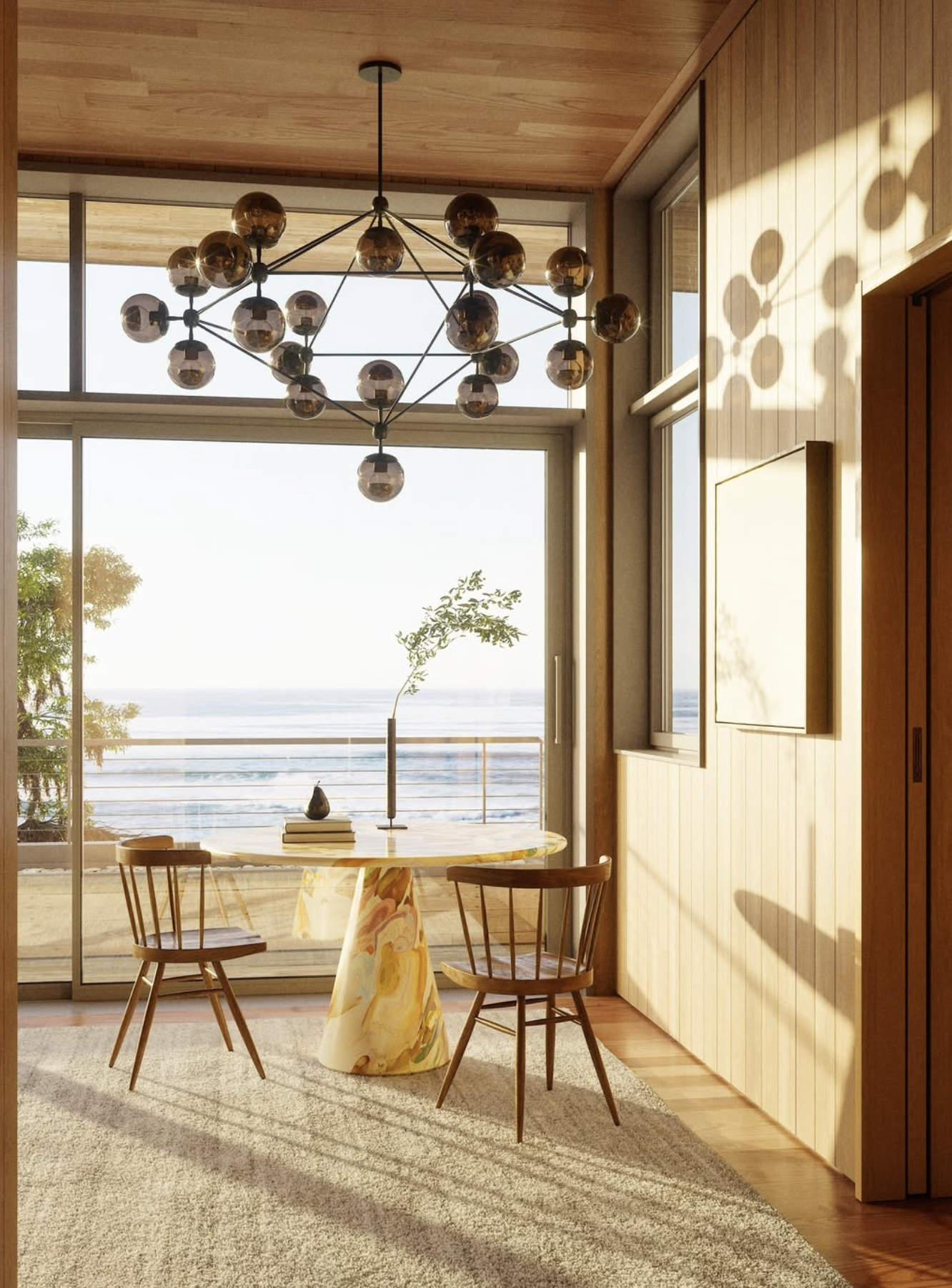 MODO CHANDELIER 21 GLOBES par Roll & Hill
