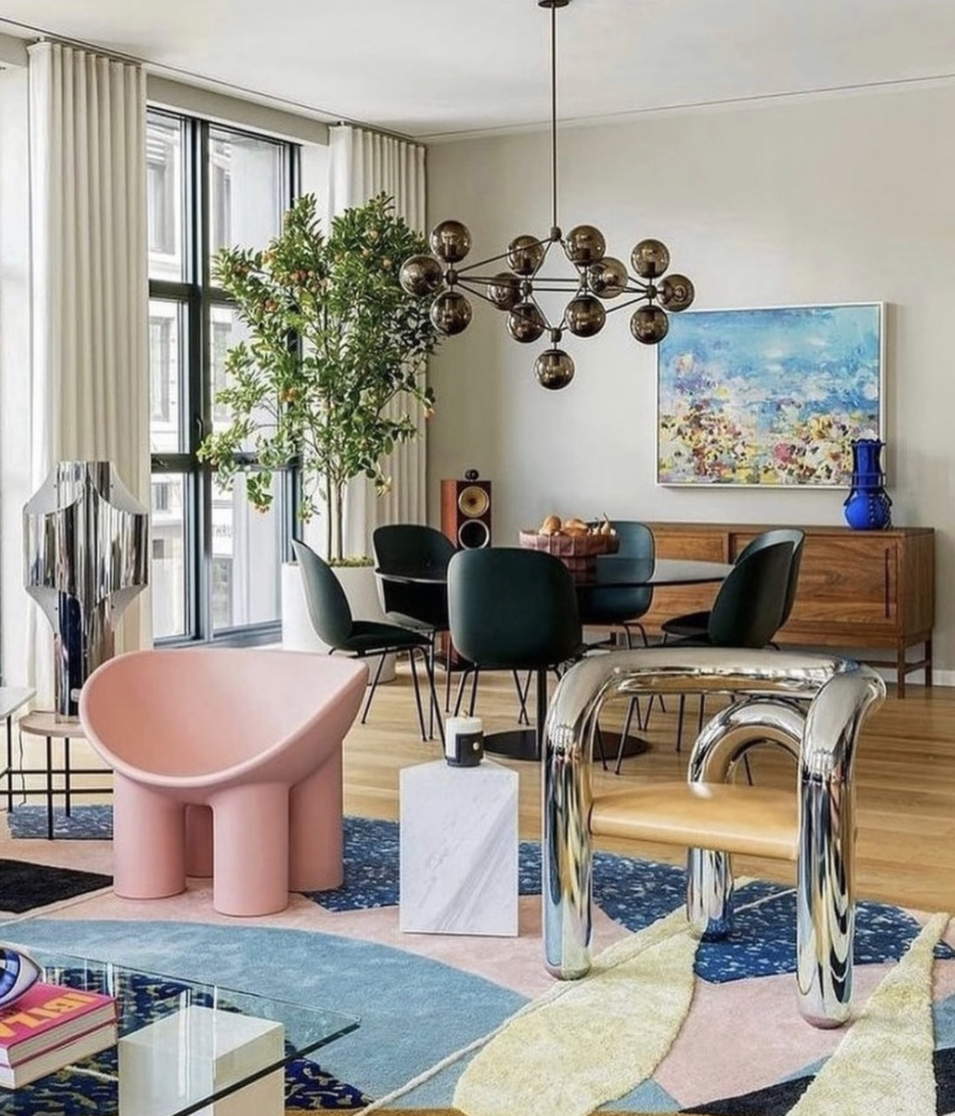 MODO CHANDELIER DIAMANT 13 GLOBES par Roll & Hill