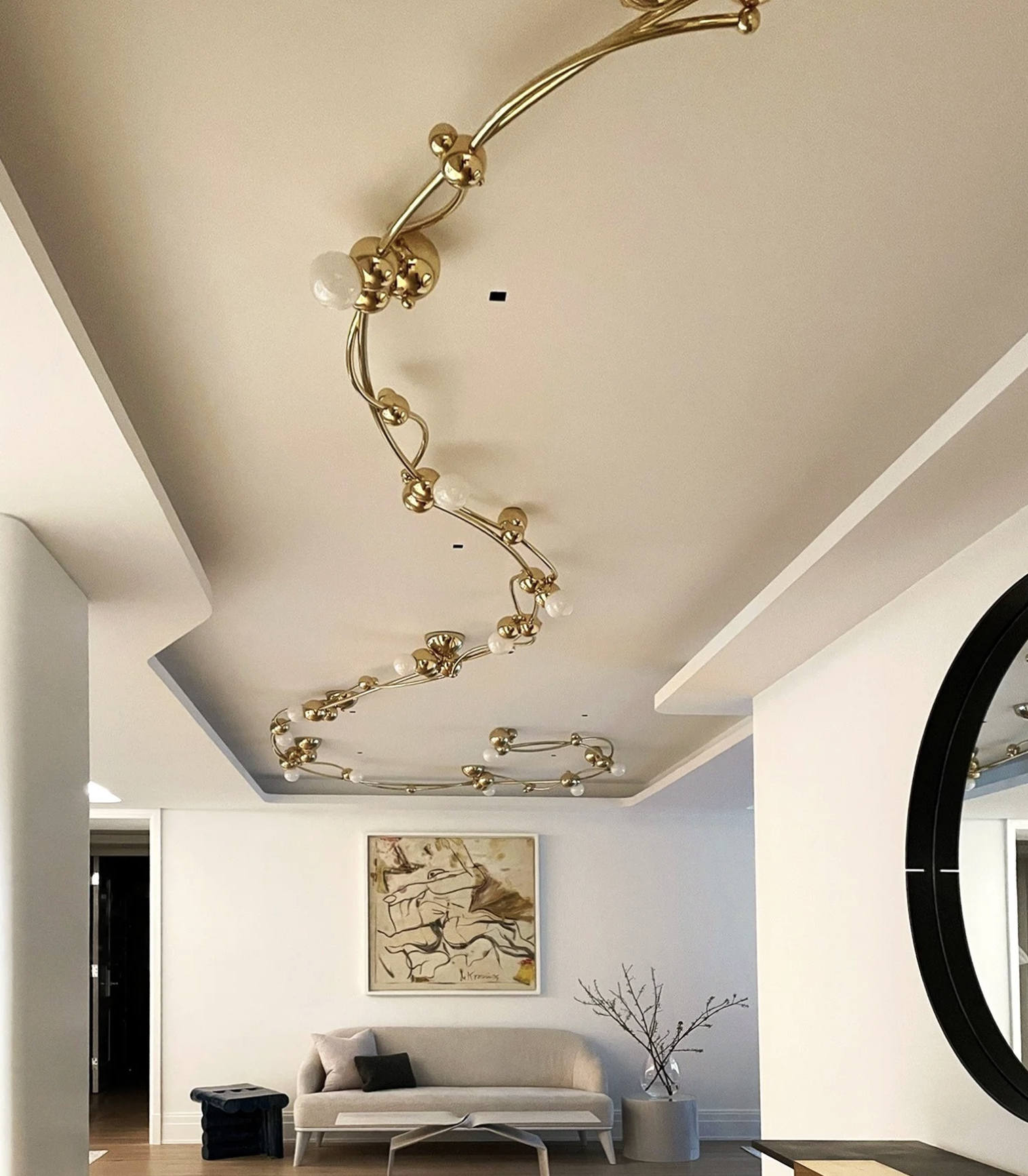 CUSTOM BUBBLY 13 FLUSHMOUNT par Rosie Li