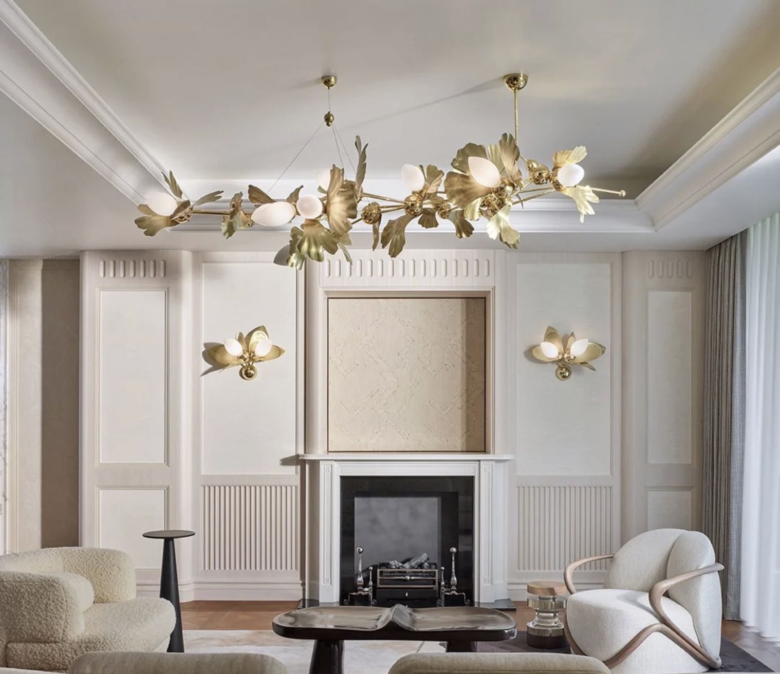 GINKGO BLOSSOM 13 CHANDELIER par Rosie Li