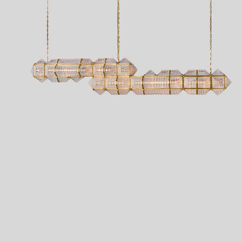 JEWEL BLOCK LINEAR CHANDELIER 02 par ROSIE LI